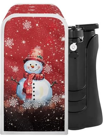 Annejudy Abrelatas de muñeco de nieve de Navidad, cubierta de protección contra manchas, cubierta de electrodomésticos pequeños para cocina, cocina, accesorios decorativos para electrodomésticos para