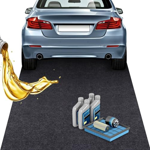 YSOOUA Tapis Anti Déversement d'Huile Tapis de Garage 90 x 150cm Tapis de Rétention d'Huile Tapis Moto Tapis d'établi Tapis de Garage Auto, sous-Couche Voiture, Tapis d'atelier pour Huile