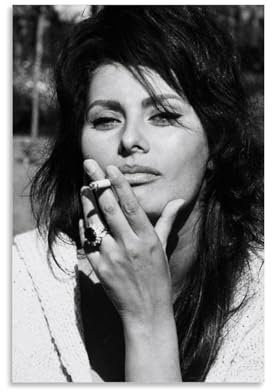 ZBSXLBNG Sophia Loren Art Poster Dekorative Malerei Leinwand Wandkunst Wohnzimmer Poster Schlafzimmer Malerei 12x18inch(30x45cm)