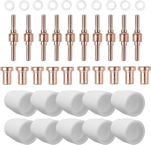 Reboot Accesorio cortador de plasma PT31 brocas y piezas de repuesto, compatibles con cortadores de plasma Parkside como RBC6000,40PCS consumibles como cajas de cerámica