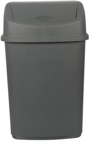 Jolie Max 35L Large Swing Top Kitchen Bin - Plastic Dustbin with Flip Top Lid - Ideal for Home and Office Waste Management - Easy to Clean, Recycle Rubbish Bin. (Full Anthracite)