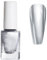 Silver Nail Polish, Metallic Glitter Nail Varnish, Shimmer Chrome Quick Dry Long Lasting Breathable Nail Polish, Holographic Nail Glitter No Need LED/UV Lamp Christmas Nail Art Manicure for Women