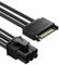 Ukbzxcmws Cable de alimentación SATA15 pin a 6 pines para tarjeta gráfica Cable de alimentación estable resistente revestimiento de PVC inflamable