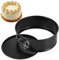 Zocipro Springform 18 cm Rund, 7 zoll Kuchenform Backform mit Antihaftbeschichtung, Kuchenbackformen mit Flachboden für Kuchen Backen, Schwarz