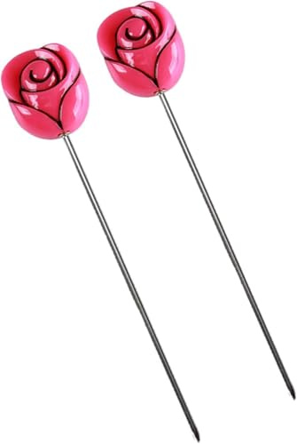 2 Pcs Red Cake Teste Needle Probe Stainless Steel Reusable Cake Tester for Baking Detector，Home Bakery for DIY Cake Bread Skewer Muffin Cake Testing Kitchen Stick Baking Pastry Utensils