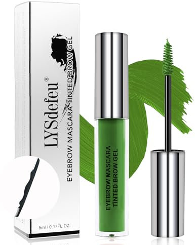 Gel de cejas de color resistente al agua, máscara de pestañas verde de larga duración, juego de maquillaje líquido tintado para cejas, extensión de volumen coloreado, pegamento de rímel para cosplay