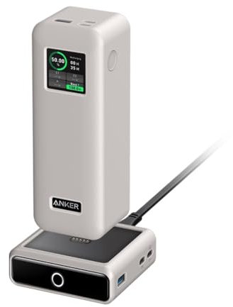 FTRONGRT Hülle Kompatibel mit Anker Prime 27650mAH 250W Powerbank, Rundum-Schutz, Staubdicht, Anti-Fall, Silikonschutzhülle Kompatibel mit Anker Prime 27650mAH 250W Powerbank. Grau