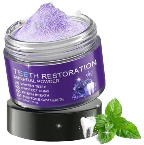 Polvere Minerale Dentale, Polvere Minerale per il Restauro dei Denti, Polveres Incandescente, Polveres Minerale Di Restauro Dentale, Pol-vere miner-ales, Efficace per Rafforzare Denti e Gengive (1pc)