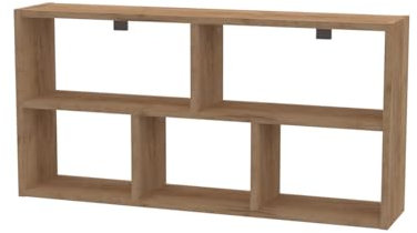 Bracia Mebelek Wandregal Goldene Eiche Holz - Bücherregal Wand - Regale für Wände - Wohnzimmer Regal