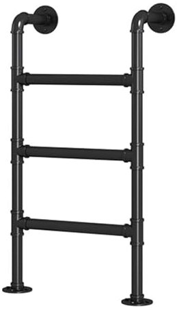 SOKNKSTF Kellerfenster-Ausstiegsleiter, Schwarze schmiedeeiserne Dachboden-Etagenbettleiter, wandmontierte Trittleiter, Notfenster-Feuerleiter, anpassbare Größe (190 cm)