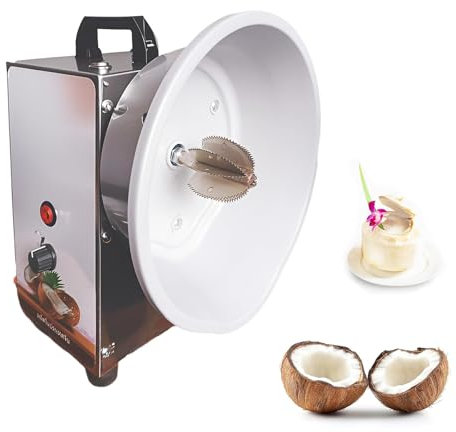 ANGDI Portable Coconut Scraper Grater Machine, Vertical Coconut Processing Grinder Shredder with 3 Speeds Adjustable, Electric Coconut Meat Removal Tool for Flakes & Milk Extraction