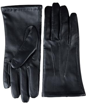 Lakeland Leather Becky Women’s Leather Gloves – Real Leather, Fleece-Lined Table Cut Gloves
