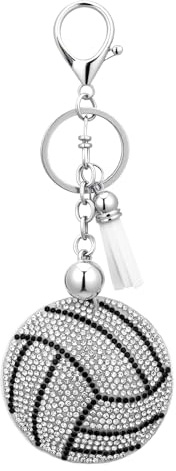 Ymapinc Glitzer Schlüsselanhänger Geschenk Strass Volleyball Keychain für Volleyball-Fans, Sport-Souvenir Geburtstagsgeschenk