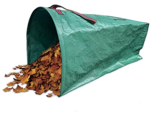 Laubplane zum Sammeln von Blättern, 270 l, großes Fassungsvermögen, unterstützender Laubsammler mit Gurtbandgriff, leicht zu reinigen, faltbare Sammeltasche für Blätter, Unkraut und Zweige