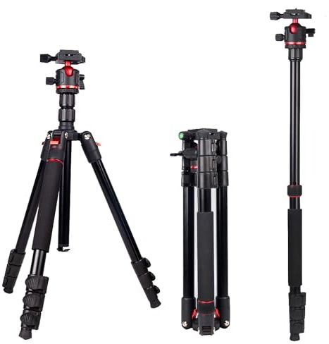 Q173 2 in 1 Tripod Monopod Multifunctional Stand for Photo Video Live Compatible with DSLR Mirrorless Camera Mobile Phone