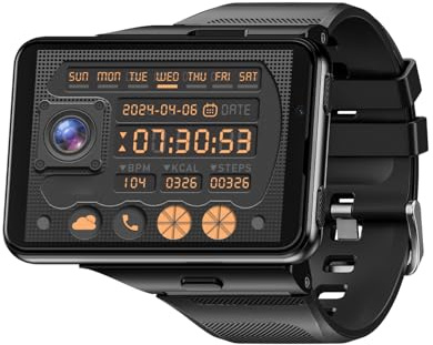SENECESLI Montre Intelligente 4G, écran de 2,88 Pouces, Deux Caméras, Prenant en Charge Les Appels Autonomes 4G 5G et L'accès Internet, Compatible avec Android 11, 6 Go de RAM 128 Go de (Black)