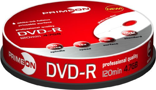 Primeon Cakebox DVD-R Rohlinge (4,7GB, 120Min, 16x Speed, 100-er Spindel)