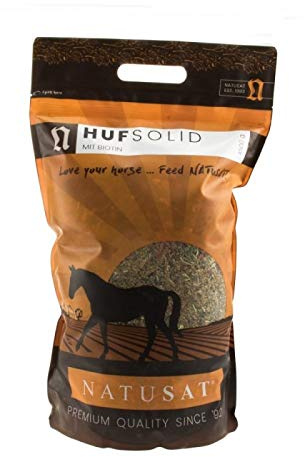 Natusat HufSolid + Biotin - Ergänzungsfutter für Pferde, Stabiler Pferdehuf (4500 g)