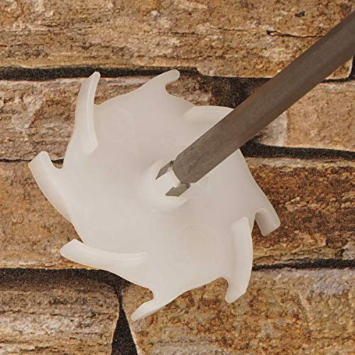 Polymerpacker - Set Agitatore di vernici, Quirl, miscelatore (3 eliche di miscelazione 75 mm e 1 albero frusta da 300 mm in acciaio inox)