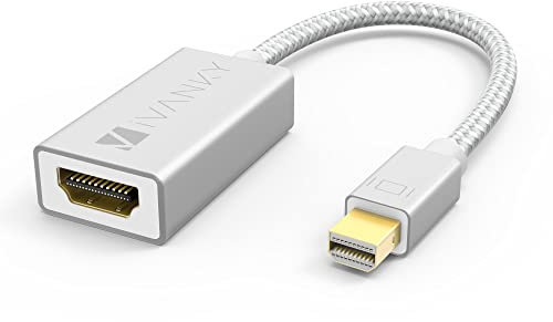 IVANKY 4K Mini DisplayPort HDMI Adaptateur HDMI Mac en Nylon Tressé - Adaptateur Mini DP vers HDMI pour MacBook Air/Pro, Microsoft Surface Pro et Plus - Argent