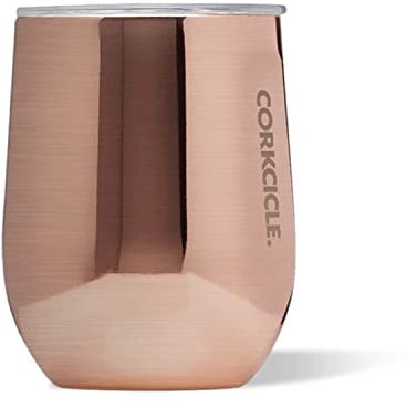 Corkcicle Stemless Glass, Stainless Steel, Triple Insulated (Copper, 12oz/355ml)