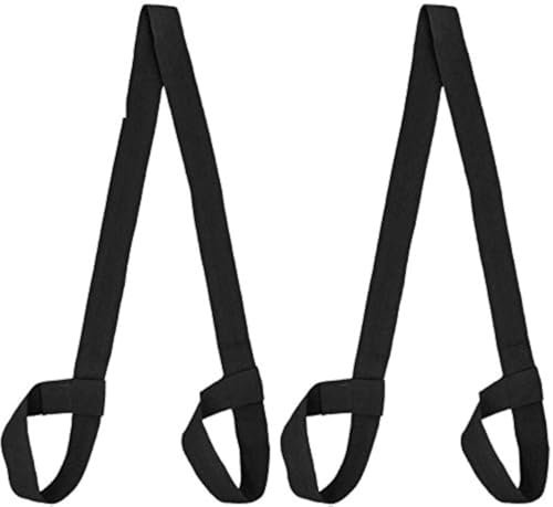 WannGe Strapazierfähige Yogamatten-Tragegurt, Tragegurt für Yogamatte, Schwarz, 2 Stück