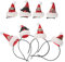PRETYZOOM 8 Stücke Mini Weihnachtsmütze Haarspange Weihnachten Hut Haarreif Glitzer Nikolausmütze Haarklammern Kopfschmuck Stirnband Santa Mütze für Kinder Erwachsene Weihnachtsmann Kostüm