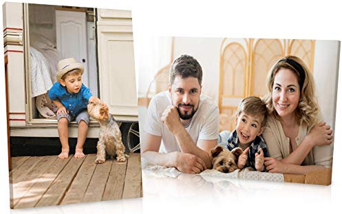 Panther Print Personalised Canvas Prints | Beautiful Photos of Family and Pets | Framed Custom Photo Gifts for Special Occasions 46x31 cm (18x12in)