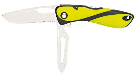 Couteau WICHARD Offshore - Fluorescent/noir - Ouvre-manille