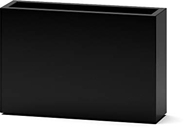 Austin Avenue Accents Maceta grande y moderna de fibra de vidrio, maceta rectangular para interiores y exteriores, resistente a la intemperie, protección UV, ligera, agujeros de drenaje preperforados,