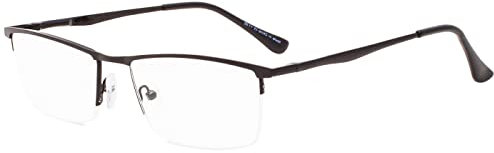 Eyekepper Qualität Halbrand Metall Lesebrille Federscharnier Lesehilfe in Schwarz+0.75