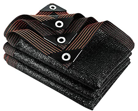 Voile d'ombrage Filet d'ombrage Ajourée Pour Potager Serre Pergola Patio Toile d'ombrage Anti-UV Coupe-Vent Filet de Protection Solaire UPF 50+ avec Oeillets Couverture Pour Terrasse Jardin Voiture