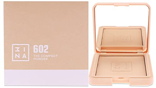3INA - The Compact Powder 602 - Kompaktpuder Gleichmäßige Abdeckung Braun | Mineralpuder - Natürliches, seidiges Finish - Leicht zu verblenden - Vegan - Cruelty Free