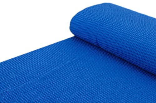Baumwolle Waffelpique Waffelstoff Waffel einfarbig königsblau - Meterware ab 25 cm x 150 cm - Stoff zum Nähen