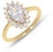 2Colors Bague Marquise plaqué Or Cubic Zirconia Centrale et Cubic Zirconia - 50