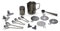 Echtwerk Kaffeezubehör-Set, 23-tlg, Milchschaumkännchen 600 ml, Kakaostreuer, 4x Espresso-, 4x Cappuccino-, 4x Latte Macchiato-Löffel, 4x Kaffeeclips, 4x Kaffeeschablonen, Kaffeemesslöffel, Schwarz