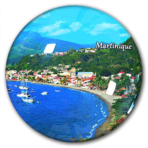 Martinique Aimant de réfrigérateur décoratif en verre de cristal