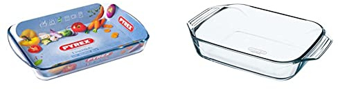Pyrex 3059019 Lasagneforme rectangulaire & Irresistible - Plat à Four Rectangulaire en Verre, 27 x 17 cm