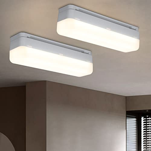 CBJKTX 2ER Deckenlampe LED Wandleuchte Innen - Deckenleuchte Küche Garage Light 13W Schrankbeleuchtung IP20 Wandlampe 4000K Tageslicht Kellerlampe Treppenhaus Beleuchtung 20CM Kleine Lampe