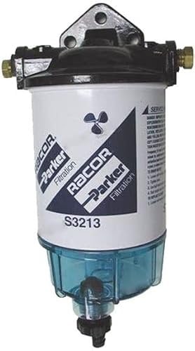 Boot & Motor Benzin Kraftstofffilter/Wasserabscheider mit Schauglas und Ablass 227L / Std.