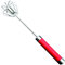 SUL Stainless Steel Balloon Whisk, Egg Beater, Semi-Automatic Rotating Mixer Stirrer for Whisking, Blending, Beating (12-Inch, Red)