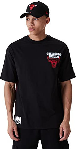 New Era Chicago Bulls NBA T-Shirt Fanshirt Basketball Oversized Neon Jersey Schwarz - XL