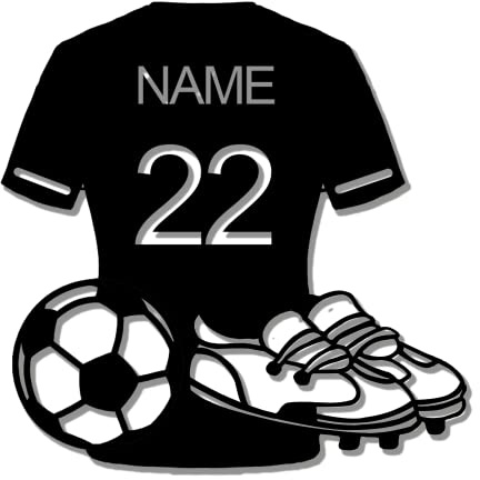 Nombre personalizado Letrero de metal Deporte Fútbol Fútbol Monograma Letrero con luces LED Nombre personalizado Letrero de arte de pared de metal Placa de inauguración Regalo del día del padre