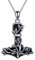 CUPENDA Thor Hammer Halskette Sterling Silber Mjolnir Baum des Lebens Anhänger mit Schwarzer Obsidian Nordic Wikinger Schmuck Geschenke für Damen