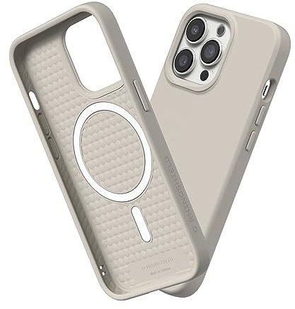 RhinoShield Case kompatibel mit [iPhone 13 Pro Max] | SolidSuit - MagSafe-kompatibel -Stoßdämpfende & schlanke Schutzhülle mit Premium Finish - 3.5 Meter Fallschutz - Sandbeige