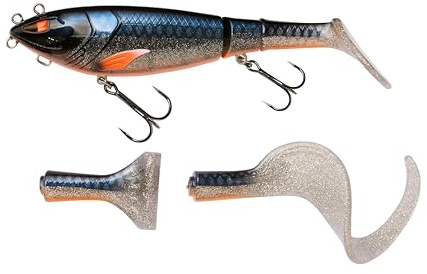 Berkley Zilla Tailswinger Hechtköder - der erste Jointed Tailbait auf dem Markt mit erstaunlicher Schwimmbewegung und riesiger Vielseitigkeit - perfekt zum Hechtangeln in jeder Situation