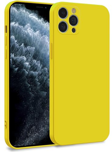MyGadget Cover per iPhone 11 Pro Max - Custodia in Silicone Morbido a Doppio Strato – Case con Protezione Fotocamera & Fodera Interna Antigraffio - Giallo