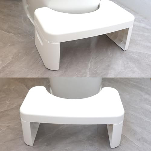 Folding Toilet Stool, Foldable Squatting Stool Poop Stool, Bathroom Toilet Potty Stool, Splicable Poop Stool Bathroom Accessories Foot Stool