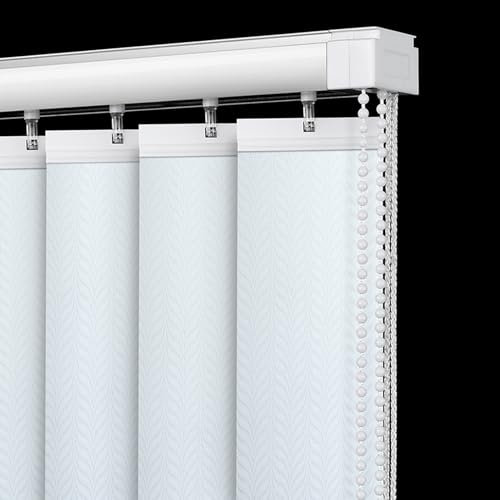 FENGSHOUU Lamellenvorhang Vertikaljalousie nach Maß,Verdunkelungsjalousie,Komplettset Vertikaljalousie,Sonnenschutz Blendschutz,für Zuhause Büro,Inklusive Zubehör,Weiß,Breite×Höhe (150cm x 250cm)