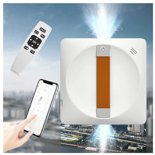 Quixnova Robot de Limpieza de Ventanas, 3000pa Smart Glass Cleaning Robotic Dual Water Spray, App/Control Remoto, para Ventanas, Azulejos, baños